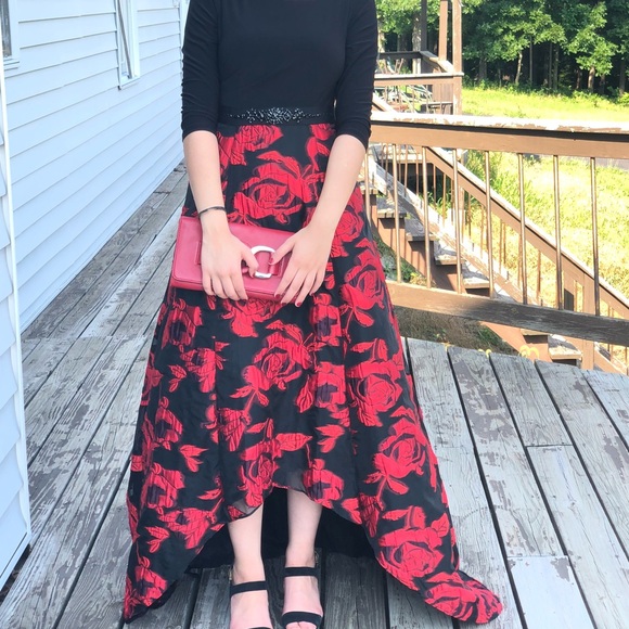 Adrianna Papell - High Low Floral Jacquard - SIZE US 4 - WORN ONCE - Picture 7 of 10